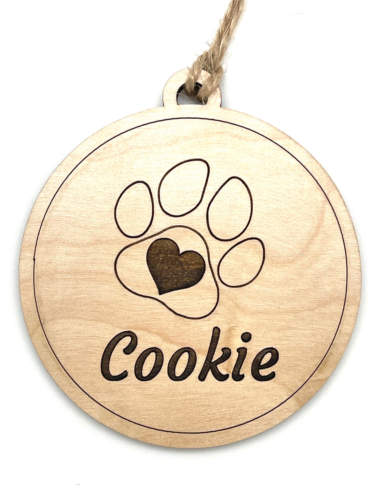 Custom Dog Paw Ornament