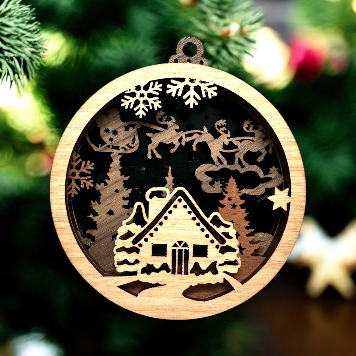 Light Up Cabin Ornament